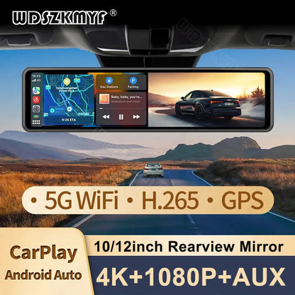Rétroviseur connecté 4K – CarPlay & Android Auto